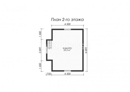 Проект ББ007 - планировка 2 этажа