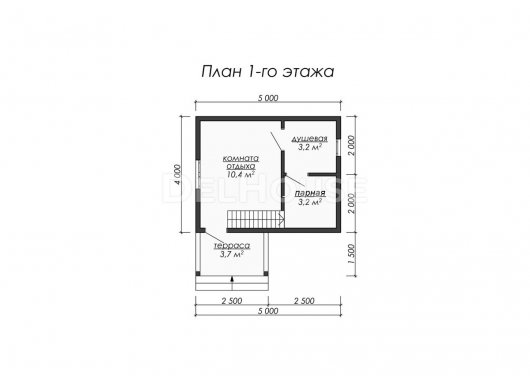 Проект ББ010 - планировка 1 этажа