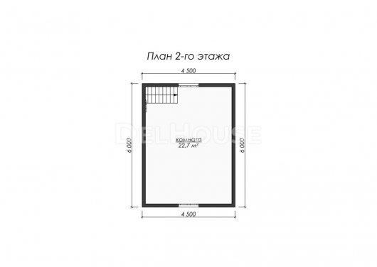 Проект ББ019 - планировка 2 этажа