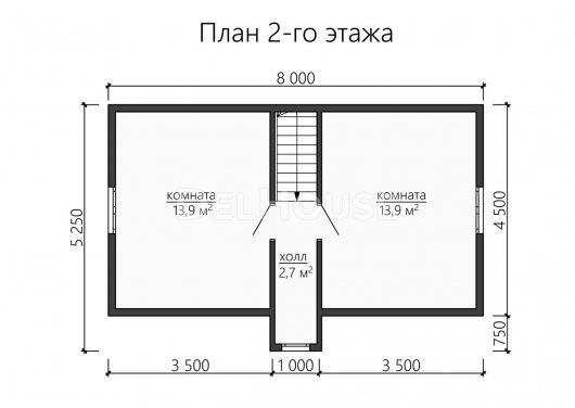Проект ББ059 - планировка 2 этажа