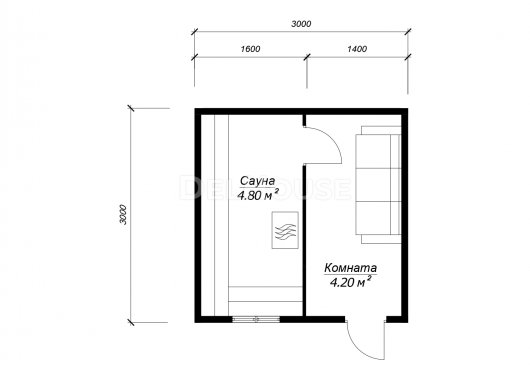 ББ071 - планировка 1 этажа