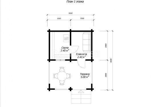 ББ073 - планировка 1 этажа