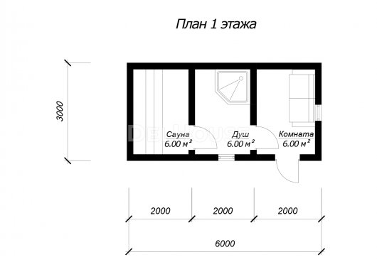 ББ081 - планировка 1 этажа