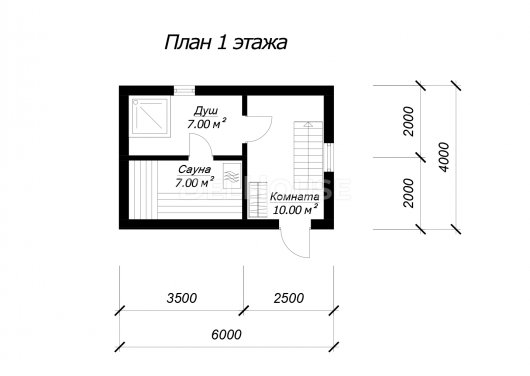 БГ001 - планировка 1 этажа
