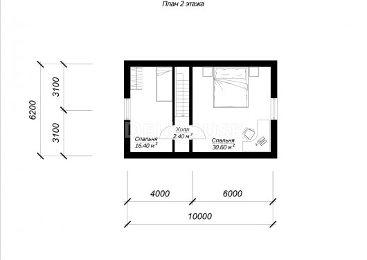 БГ002 - планировка 2 этажа