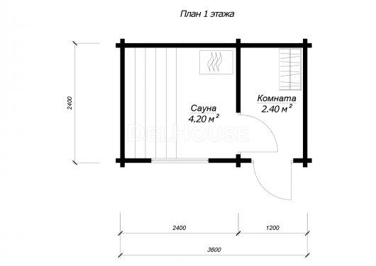 БКБ010 - планировка 1 этажа