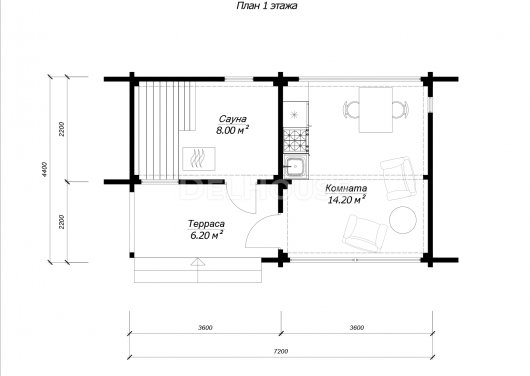 БКБ011 - планировка 1 этажа