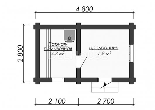 Проект БО006 - планировка 1 этажа