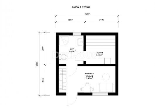 БО024 - планировка 1 этажа