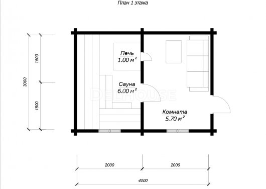 БО026 - планировка 1 этажа