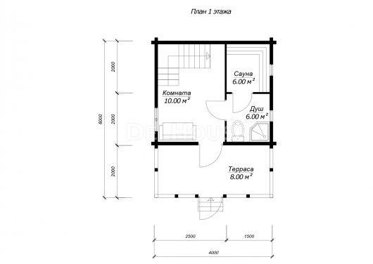 БО035 - планировка 1 этажа