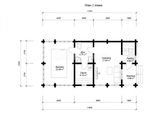 БО039 - планировка 1 этажа