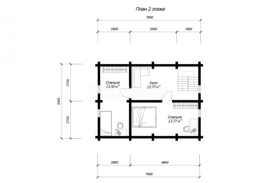 БО039 - планировка 2 этажа