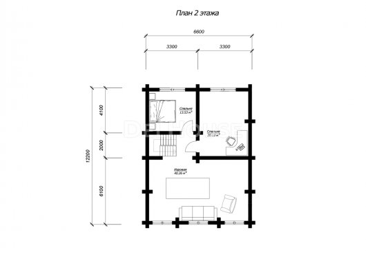 БО042 - планировка 2 этажа