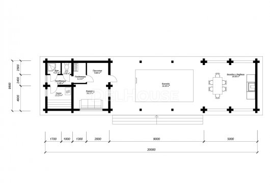 БО043 - планировка 1 этажа