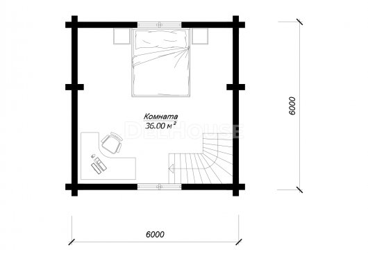 БО054 - планировка 2 этажа