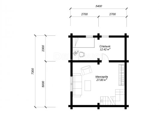 БО057 - планировка 2 этажа