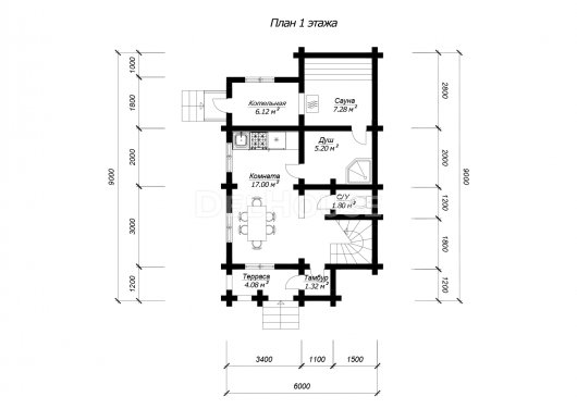БО058 - планировка 1 этажа