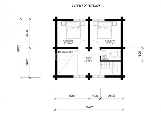 БО064 - планировка 2 этажа