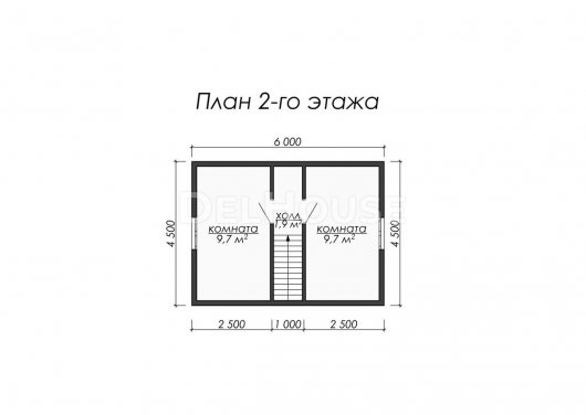 Проект ДБ008 - планировка 2 этажа