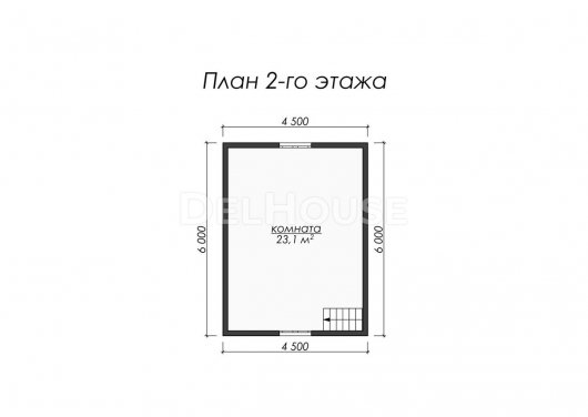 Проект ДБ018 - планировка 2 этажа