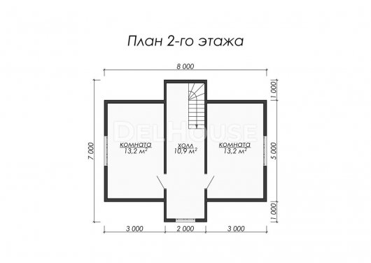 Проект ДБ025 - планировка 2 этажа