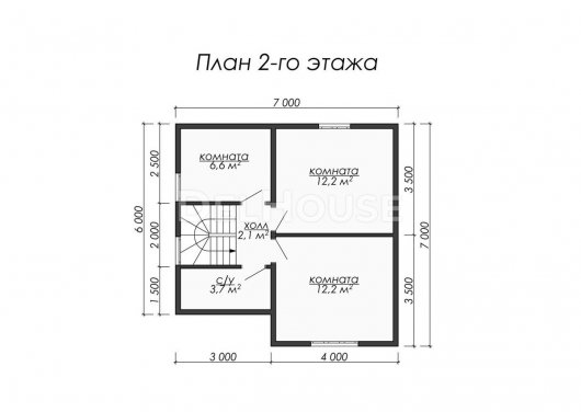 Проект ДБ028 - планировка 2 этажа