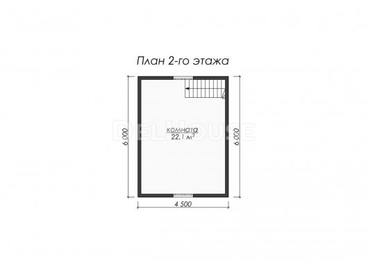 Проект ДБ035 - планировка 2 этажа
