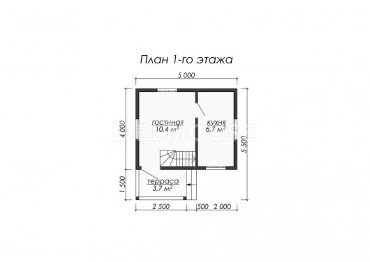 Проект ДБ036 - планировка 1 этажа