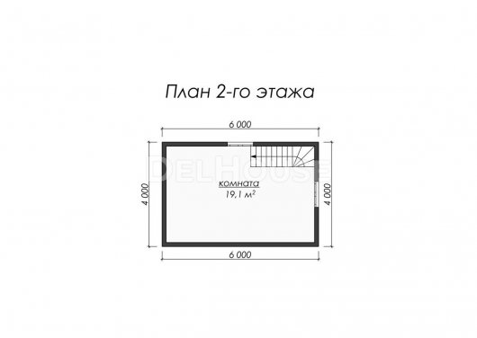 Проект ДБ043 - планировка 2 этажа