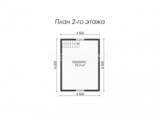 Проект ДБ047 - планировка 2 этажа