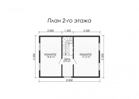 Проект ДБ048 - планировка 2 этажа
