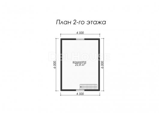 Проект ДБ056 - планировка 2 этажа