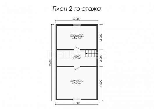 Проект ДБ060 - планировка 2 этажа