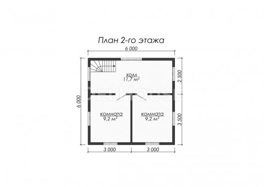 Проект ДБ065 - планировка 2 этажа