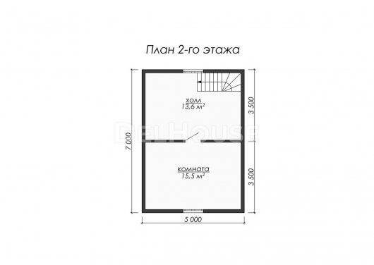 Проект ДБ067 - планировка 2 этажа