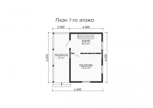 Проект ДБ068 - планировка 1 этажа