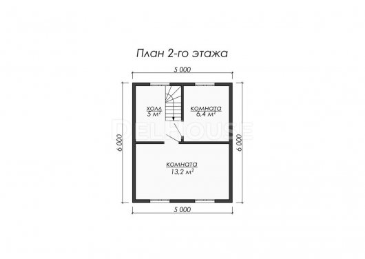 Проект ДБ069 - планировка 2 этажа