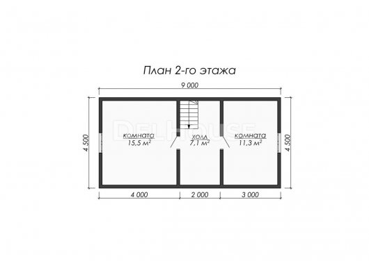 Проект ДБ077 - планировка 2 этажа