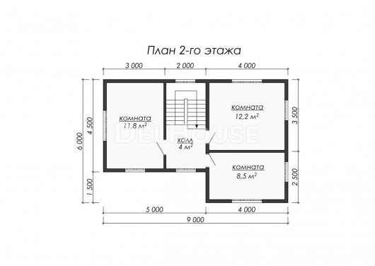 Проект ДБ079 - планировка 2 этажа