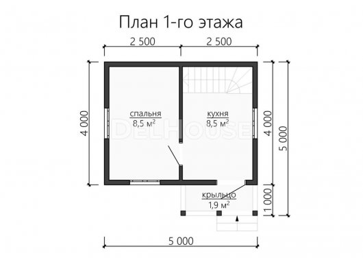 Проект ДБ085 - планировка 1 этажа