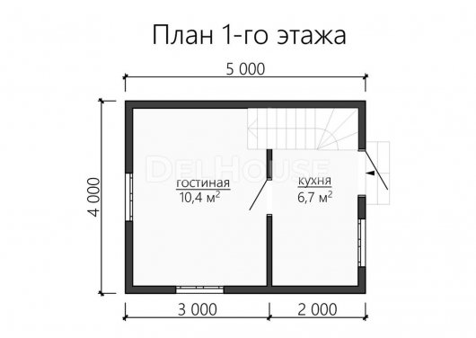 Проект ДБ086 - планировка 1 этажа