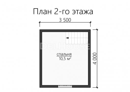 Проект ДБ086 - планировка 2 этажа