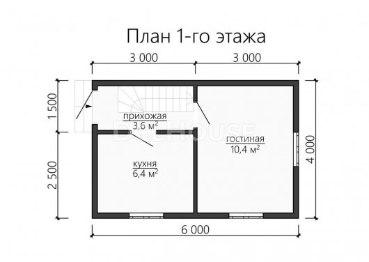 Проект ДБ091 - планировка 1 этажа