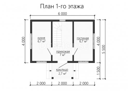 Проект ДБ092 - планировка 1 этажа