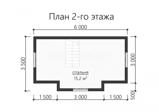 Проект ДБ092 - планировка 2 этажа