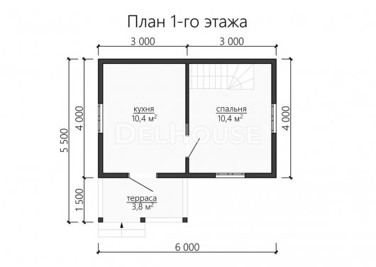 Проект ДБ093 - планировка 1 этажа