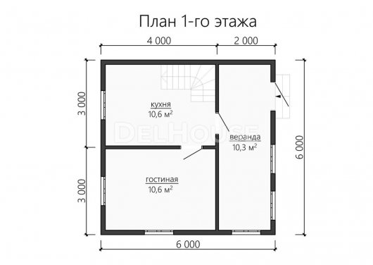 Проект ДБ101 - планировка 1 этажа
