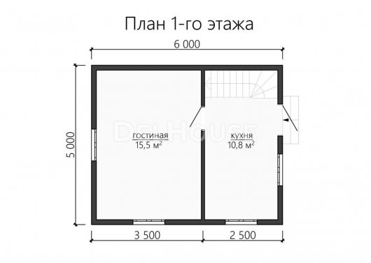 Проект ДБ102 - планировка 1 этажа