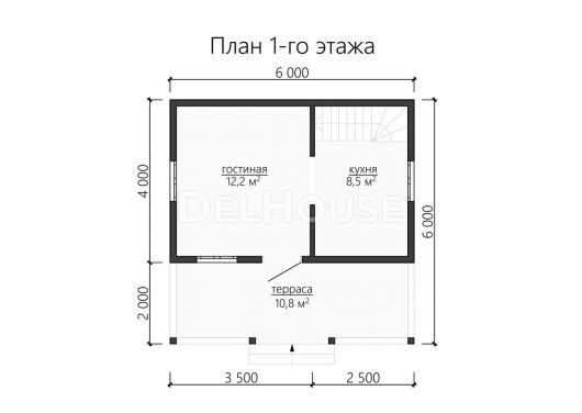 Проект ДБ105 - планировка 1 этажа